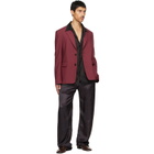 Dries Van Noten Burgundy Wool Blazer