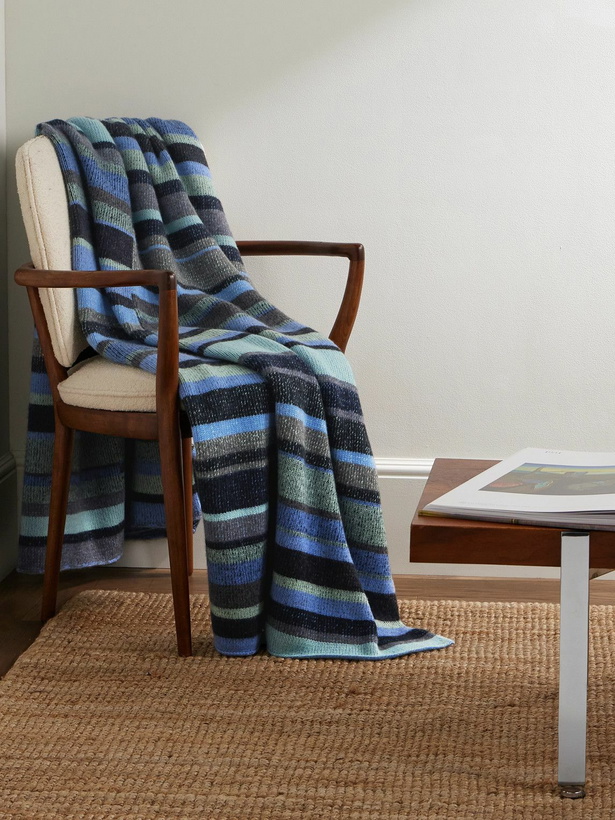 Photo: The Elder Statesman - Striped Cashmere Blanket