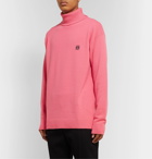 Loewe - Logo-Embroidered Wool Rollneck Sweater - Pink