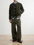 Mr P. - Cotton-Corduroy Bomber Jacket - Green