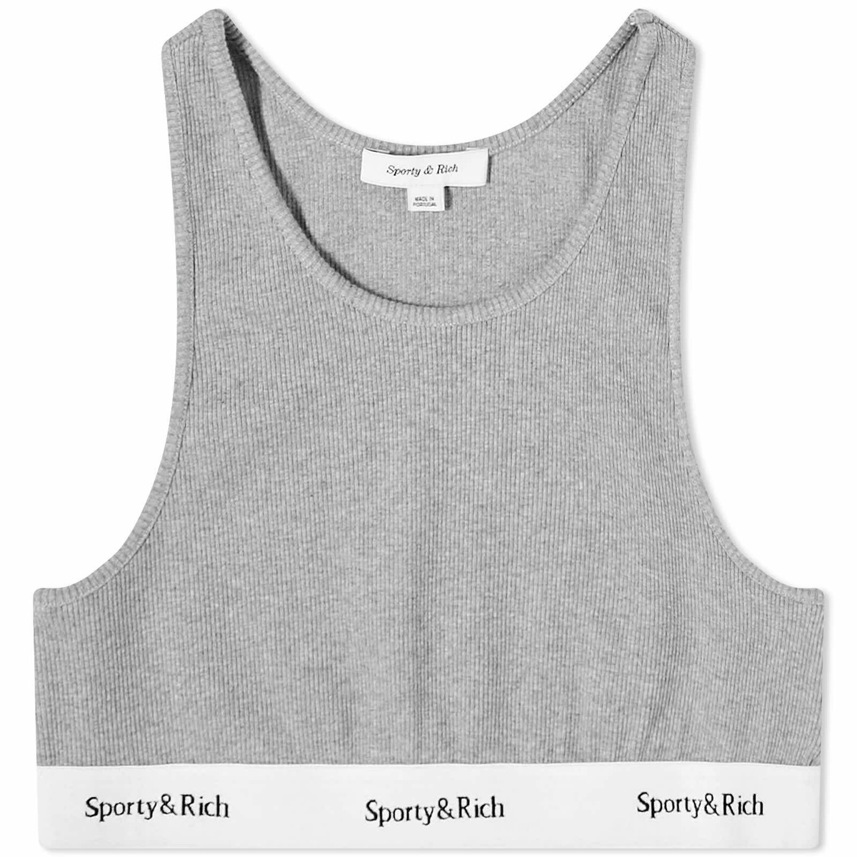 Serif Logo Sports Cropped Tank - Navy/White – Sporty & Rich