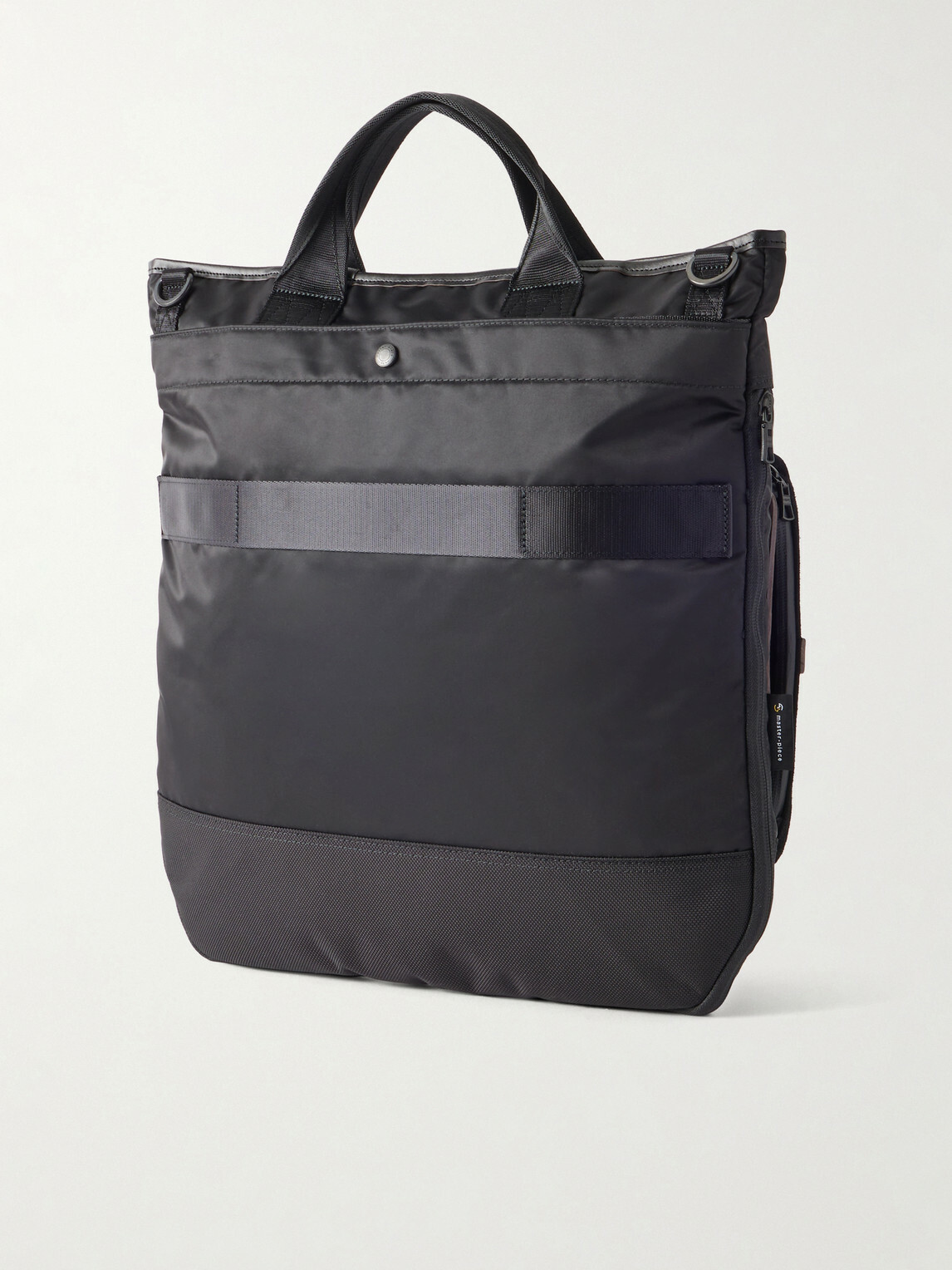 Master-Piece - Helmet Suede and Leather-Trimmed Shell Messenger Bag