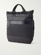 Master-Piece - Helmet Suede and Leather-Trimmed Shell Messenger Bag