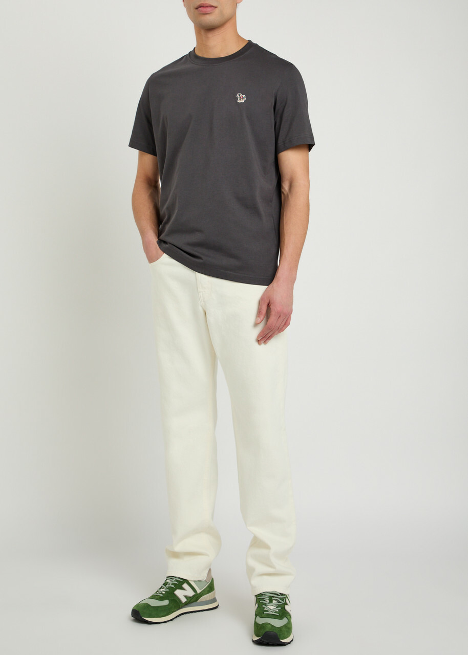 PS Paul Smith Appliquéd Cotton T-shirt Dark Grey