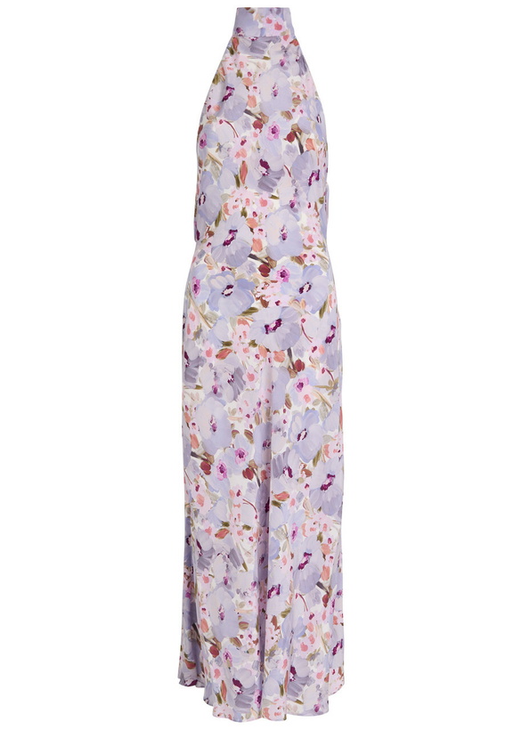 Photo: Balmain Poppy Floral-print Silk Midi Dress White