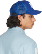 AMIRI Blue M.A. Logo Trucker Cap