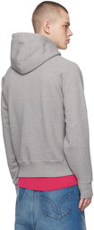 AMI Paris Gray Ami de Cœur Hoodie