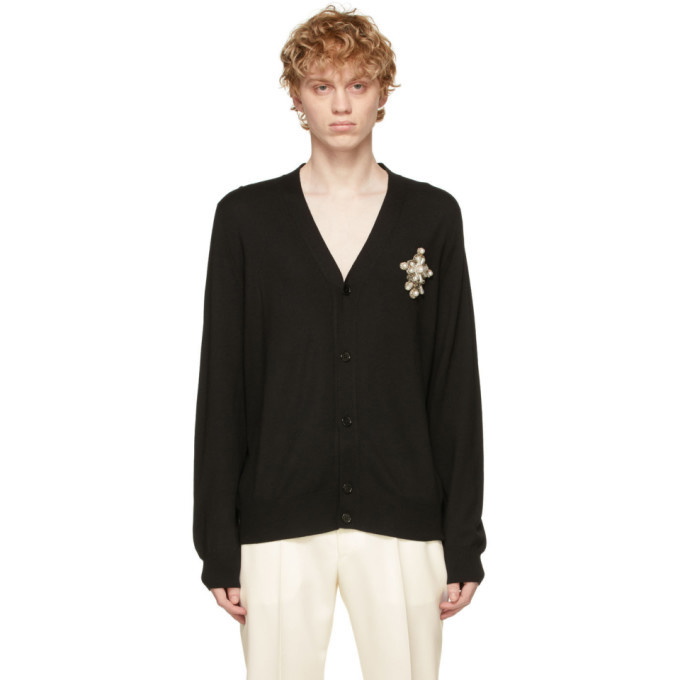 Photo: Alexander McQueen Black Wool Cardigan