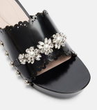 Simone Rocha Embellished leather clogs