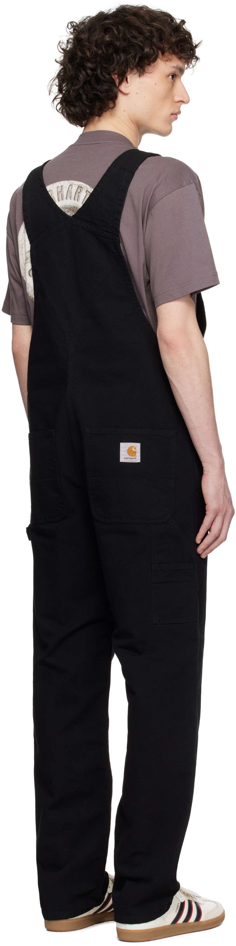 Carhartt Work In Progress Black Bib Overalls