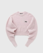 ROTATE Birger Christensen KNIT PUFF CREWNECK pink Womens Pullover