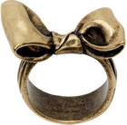 Acne Studios Gold Karen Kilimnik Edition Bow Ring