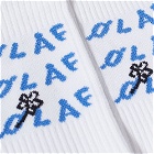 Olaf Hussein Men's Triple Italic Sock in White