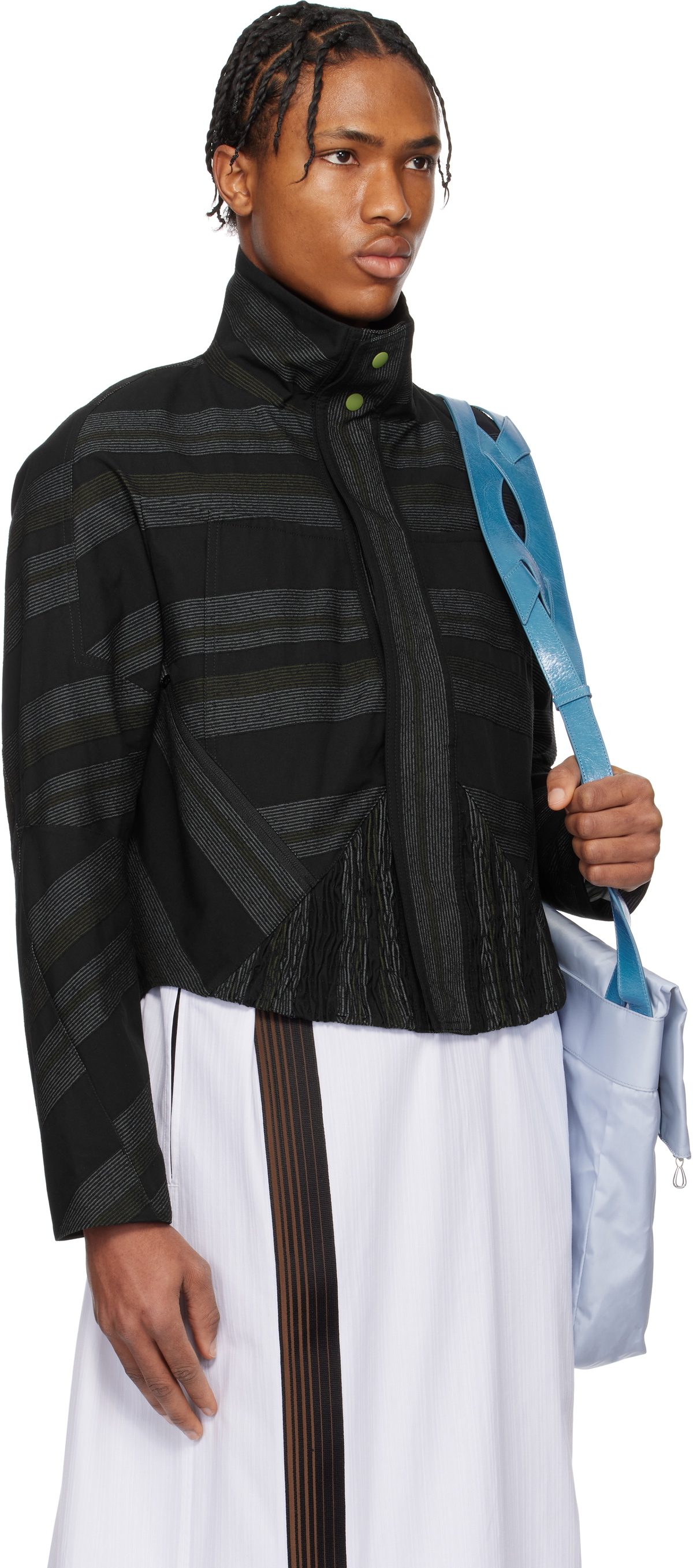 Kiko Kostadinov Black Zafar Cropped Jacket Kiko Kostadinov