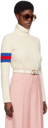 Gucci Off-White Cable Knit Turtleneck