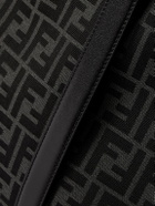 Fendi - Leather-Trimmed Logo-Jacquard Canvas Tote Bag