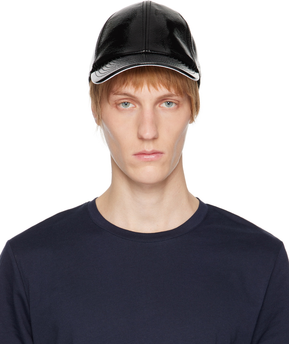 Courrèges Black Classic Vinyl Cap Courreges