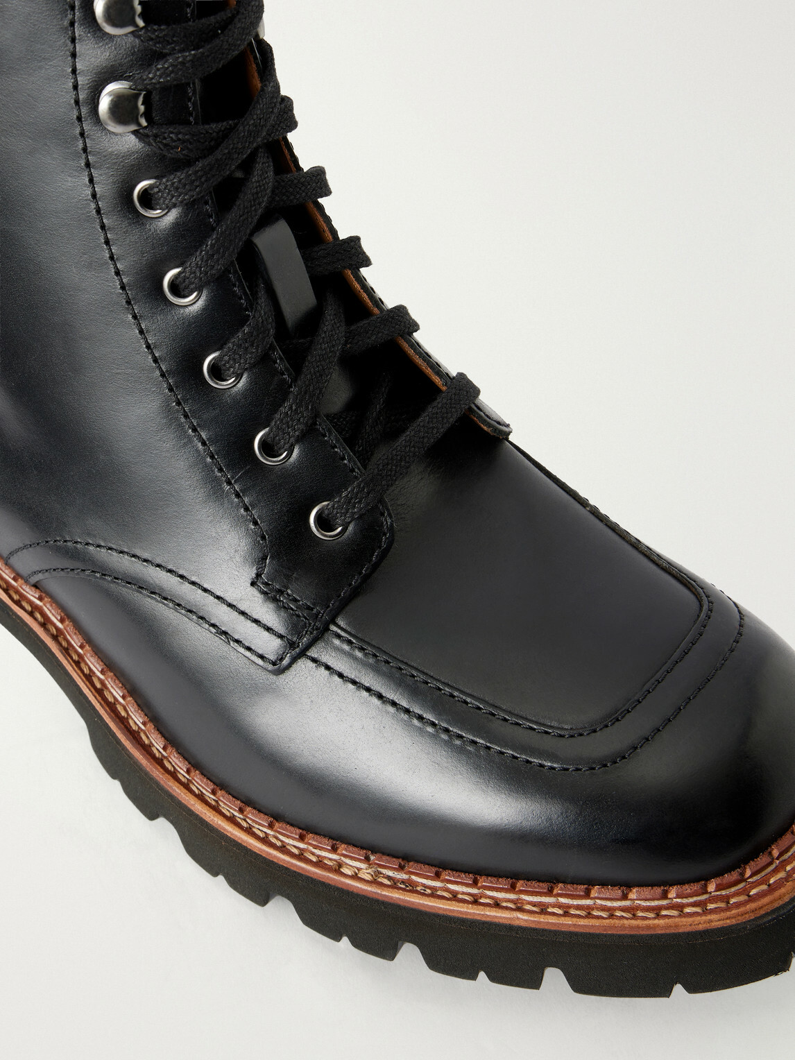 Grenson - Noha Leather Lace-Up Boots - Black