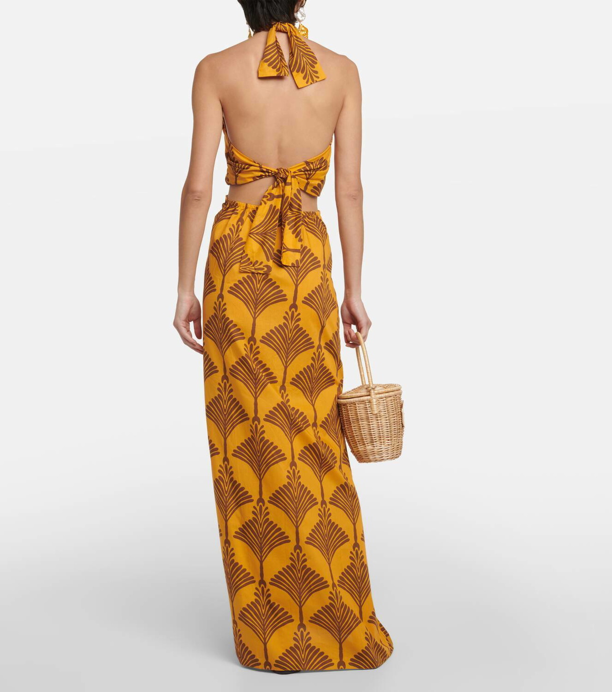 Johanna Ortiz Printed halterneck cotton maxi dress Johanna Ortiz Johanna Ortiz Printed halterneck cotton maxi dress Johanna Ortiz