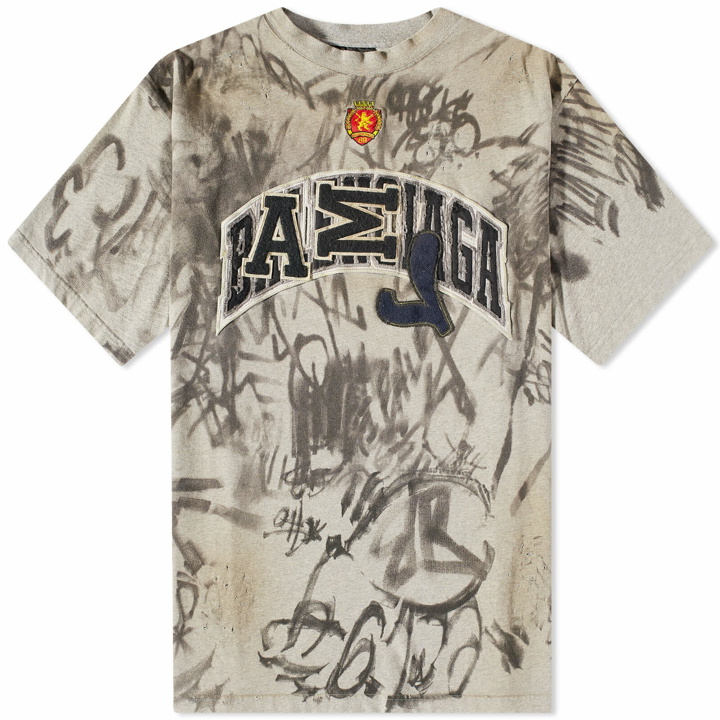 Photo: Balenciaga Men's Graffiti T-Shirt in Heather Grey
