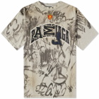 Balenciaga Men's Graffiti T-Shirt in Heather Grey