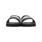 Givenchy Black and Silver Latex Band Sandals
