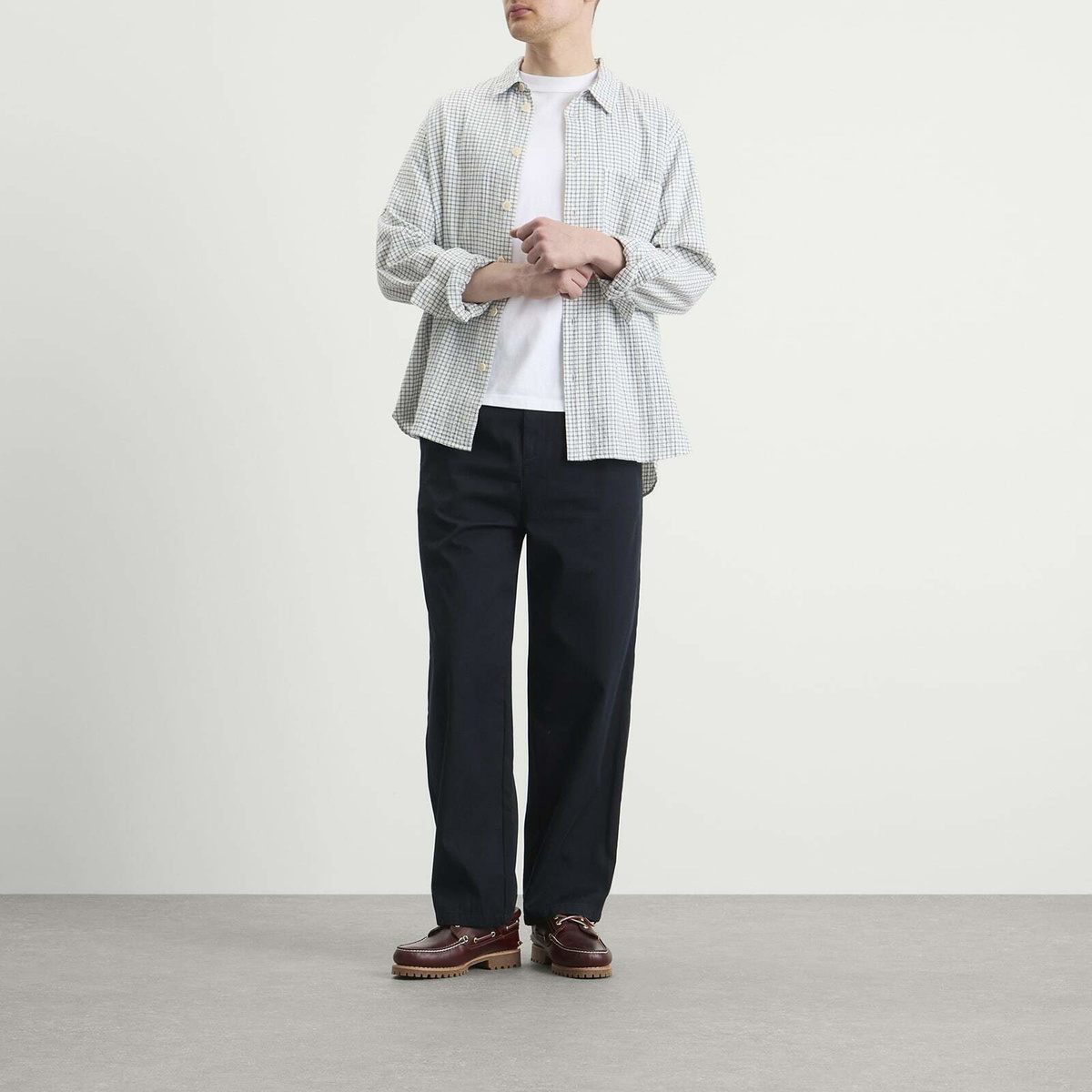 A.P.C. Men's Ricky Double Pleat Chinos in Dark Navy