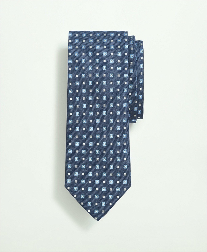 Photo: Brooks Brothers Men's Silk Geo Pattern Tie | Navy