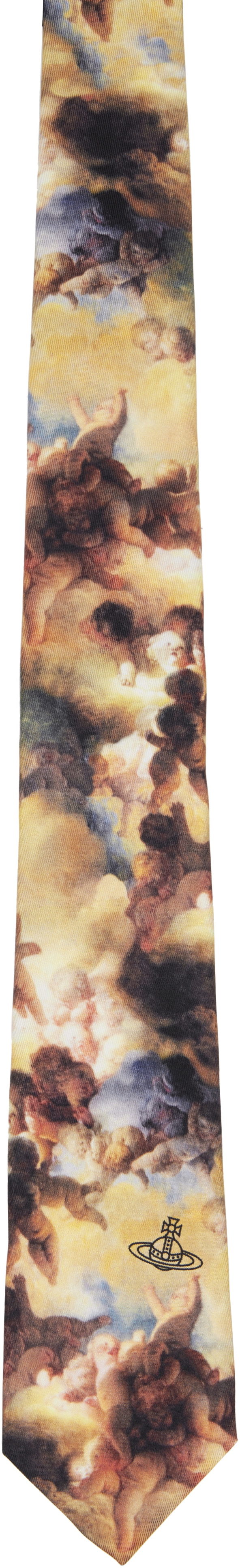Vivienne Westwood Beige Cherubs 7cm Tie Vivienne Westwood