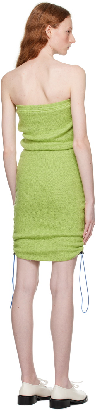 KkCo SSENSE Exclusive Green Scrunch Mini Dress