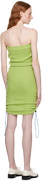 KkCo SSENSE Exclusive Green Scrunch Mini Dress