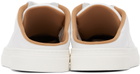 Max Mara White Leather Slide Mule Sneakers