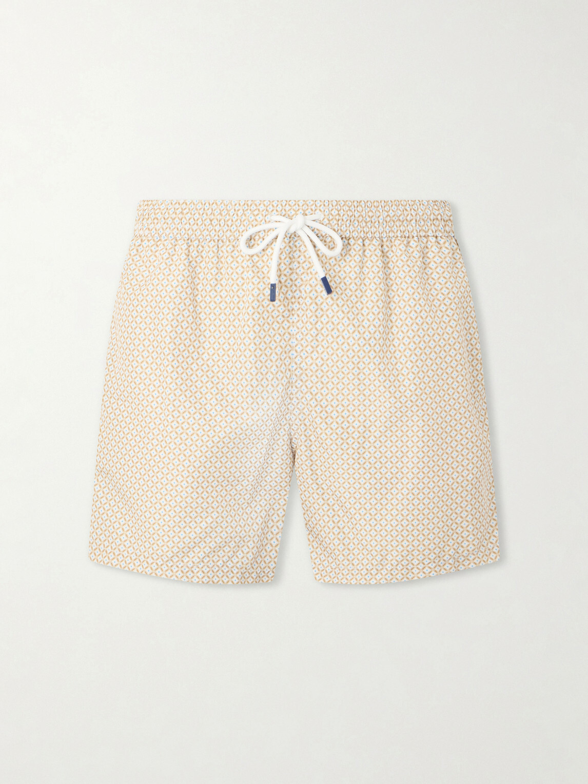 FEDELI - Madeira Printed Straight-Leg Swim Shorts - Orange