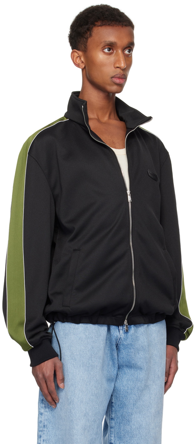 Lanvin Black & Khaki Stripe Track Jacket Lanvin