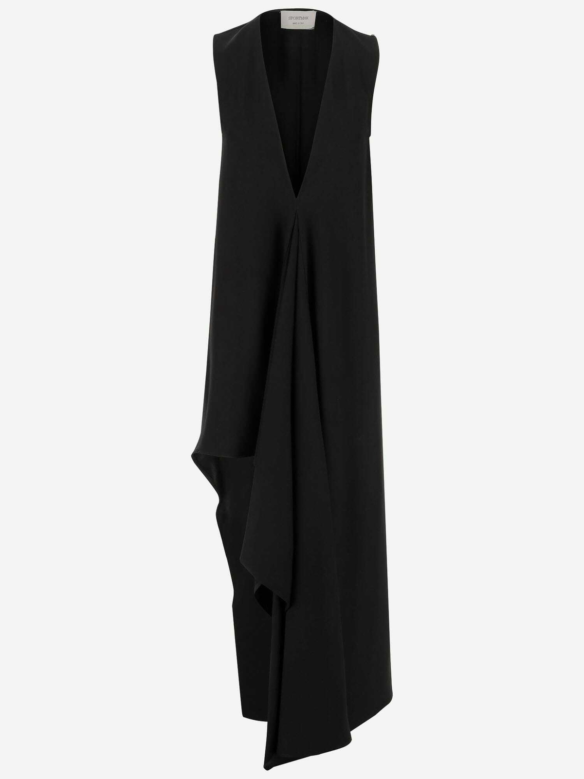 オールインワン・サロペット Sportmax Long Asymmetrical Viscose Twill Dress SportMax Long Asymmetrical Viscose Twill Dress Sportmax