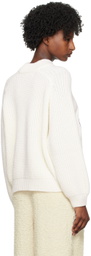S.S.Daley White Cottage Scene Sweater