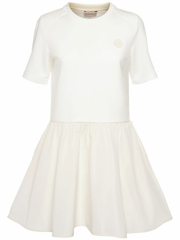 Photo: MONCLER Fit & Flare Cotton Mini Dress
