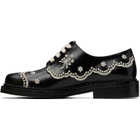 Simone Rocha Black Floral Lace Brogue Derbys