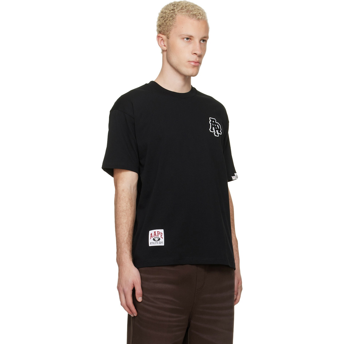 AAPE by A Bathing Ape Black Logo Patch T-shirt