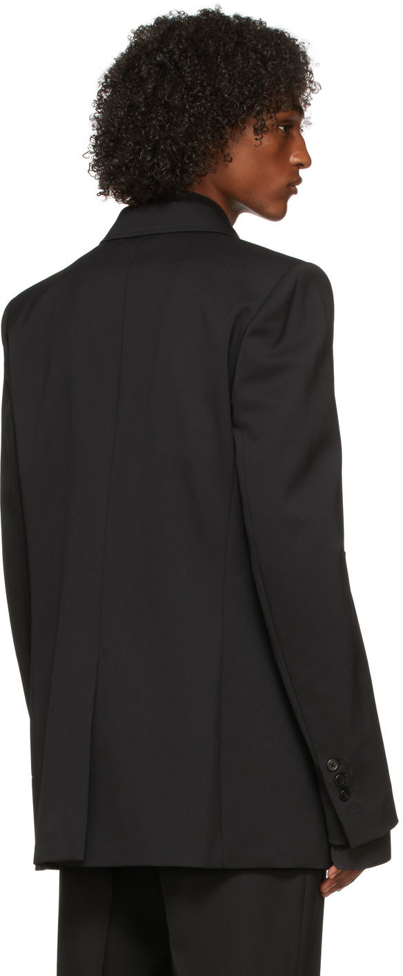 Ann Demeulemeester Black Gabardine Alexander Blazer Ann Demeulemeester