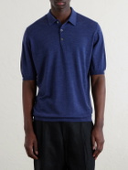 William Lockie - Virgin Wool Polo Shirt - Blue