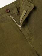 NN07 - Seb Linen Drawstring Shorts - Green