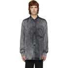 Balenciaga Black Satin Acid Wash Shirt