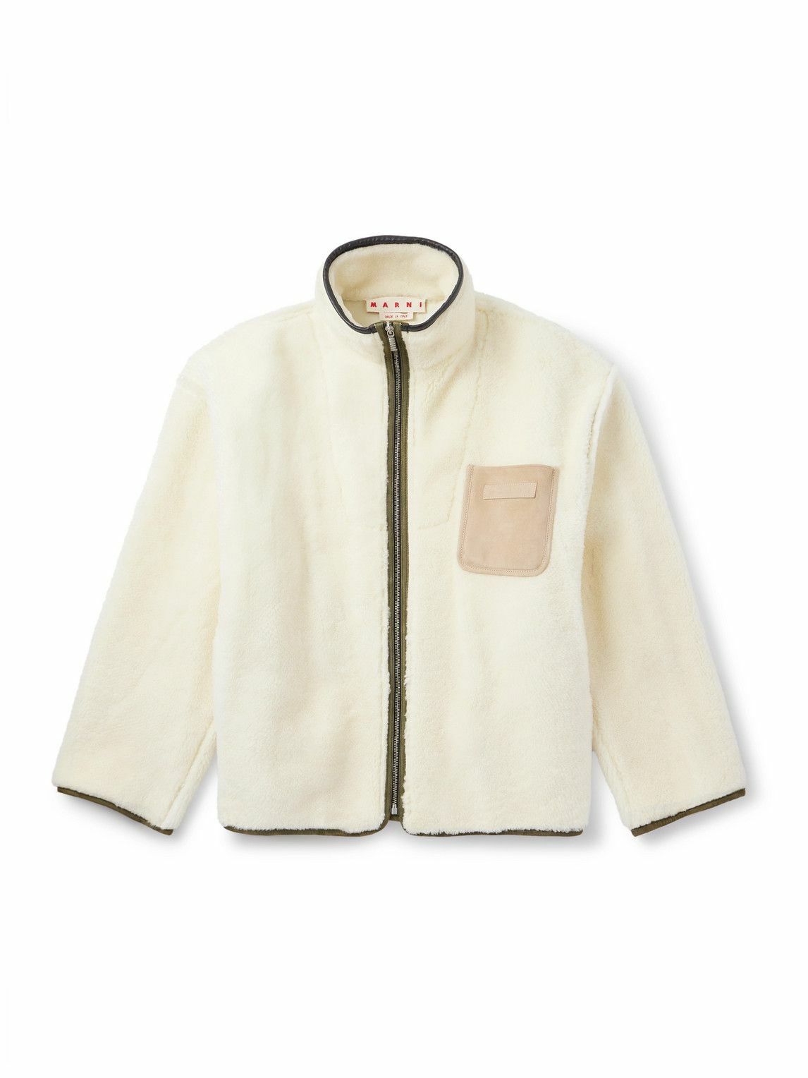 MARNI - Logo-Embroidered Virgin Wool-Blend Bomber Jacket