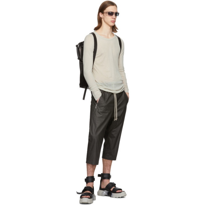 Rick Owens Grey Tecuatl Cropped Drawstring Trousers Rick Owens