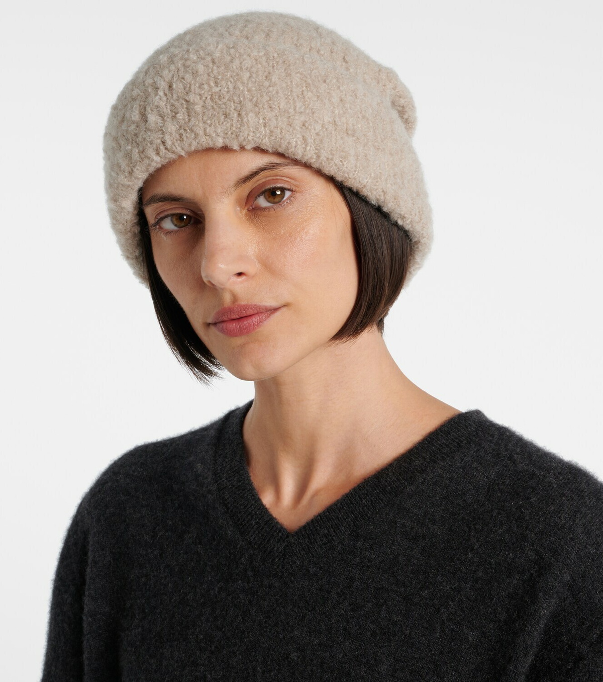 The Row Leomir cashmere, alpaca, and silk beanie