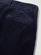 Incotex - Straight-Leg Cotton-Blend Corduroy Trousers - Blue