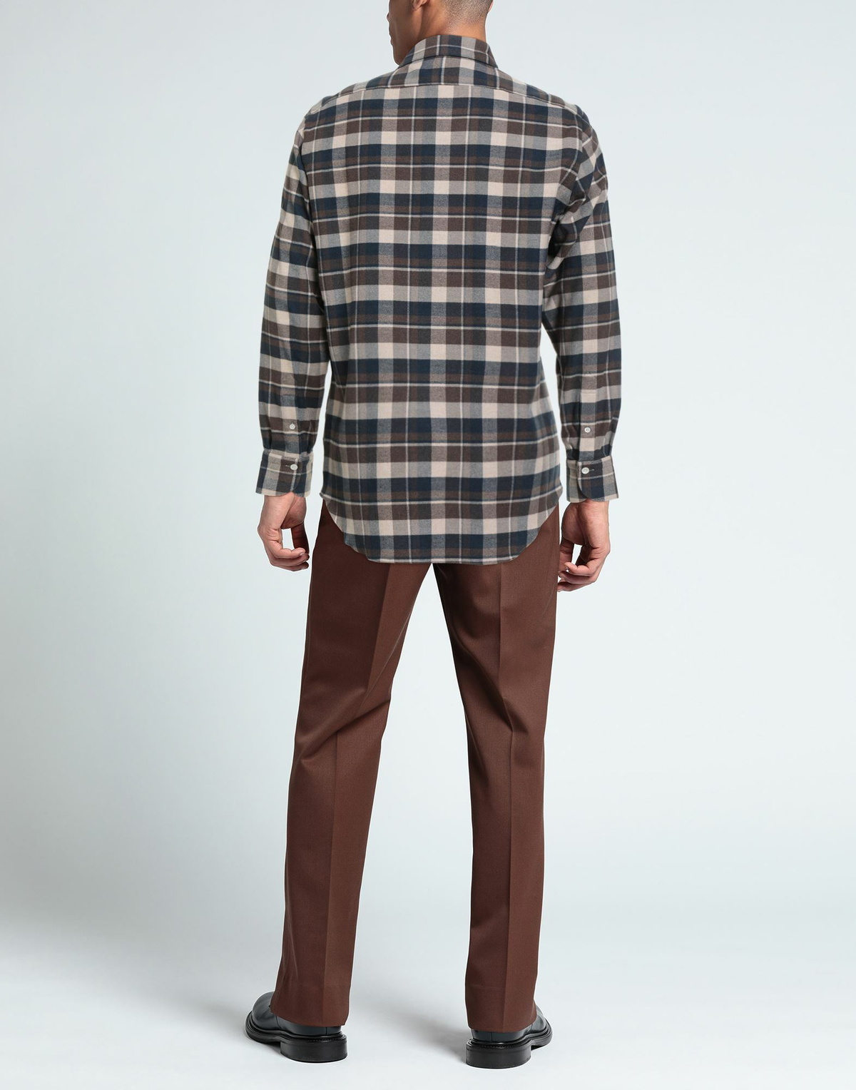 Finamore 1925 Mens Shirt Dark in Brown