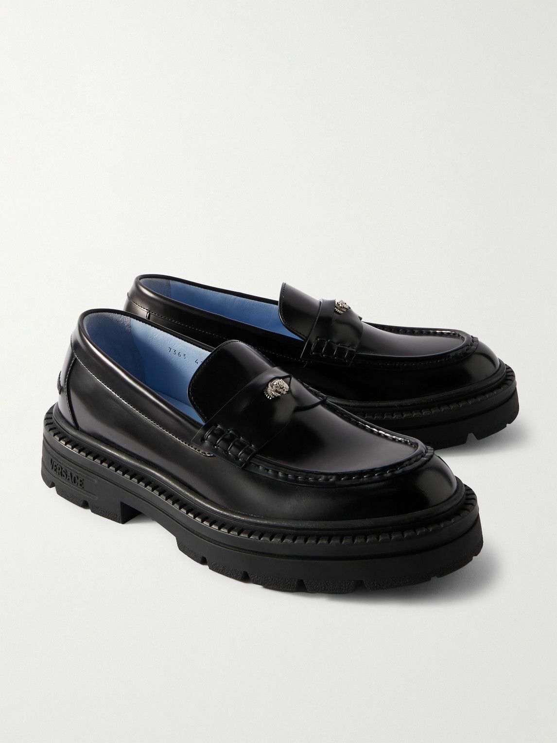 Versace - Leather Penny Loafers - Black Versace
