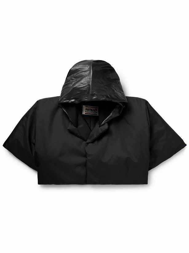 Photo: RRR123 - Pontius Logo-Appliquéd Shell Padded Hooded Jacket - Black